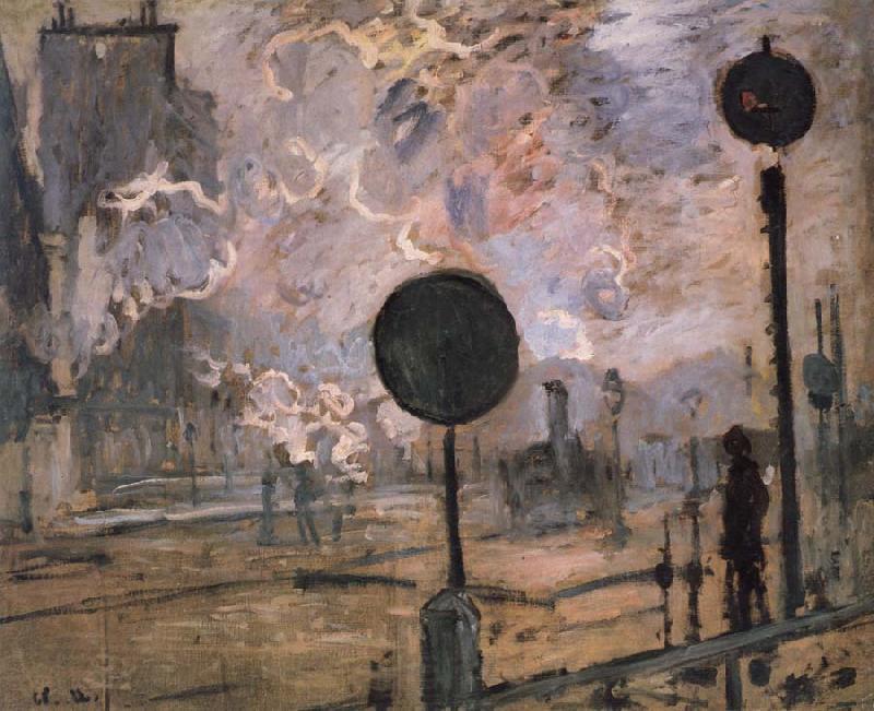 Claude Monet Exterior of Saint-Lazare Station France oil painting art